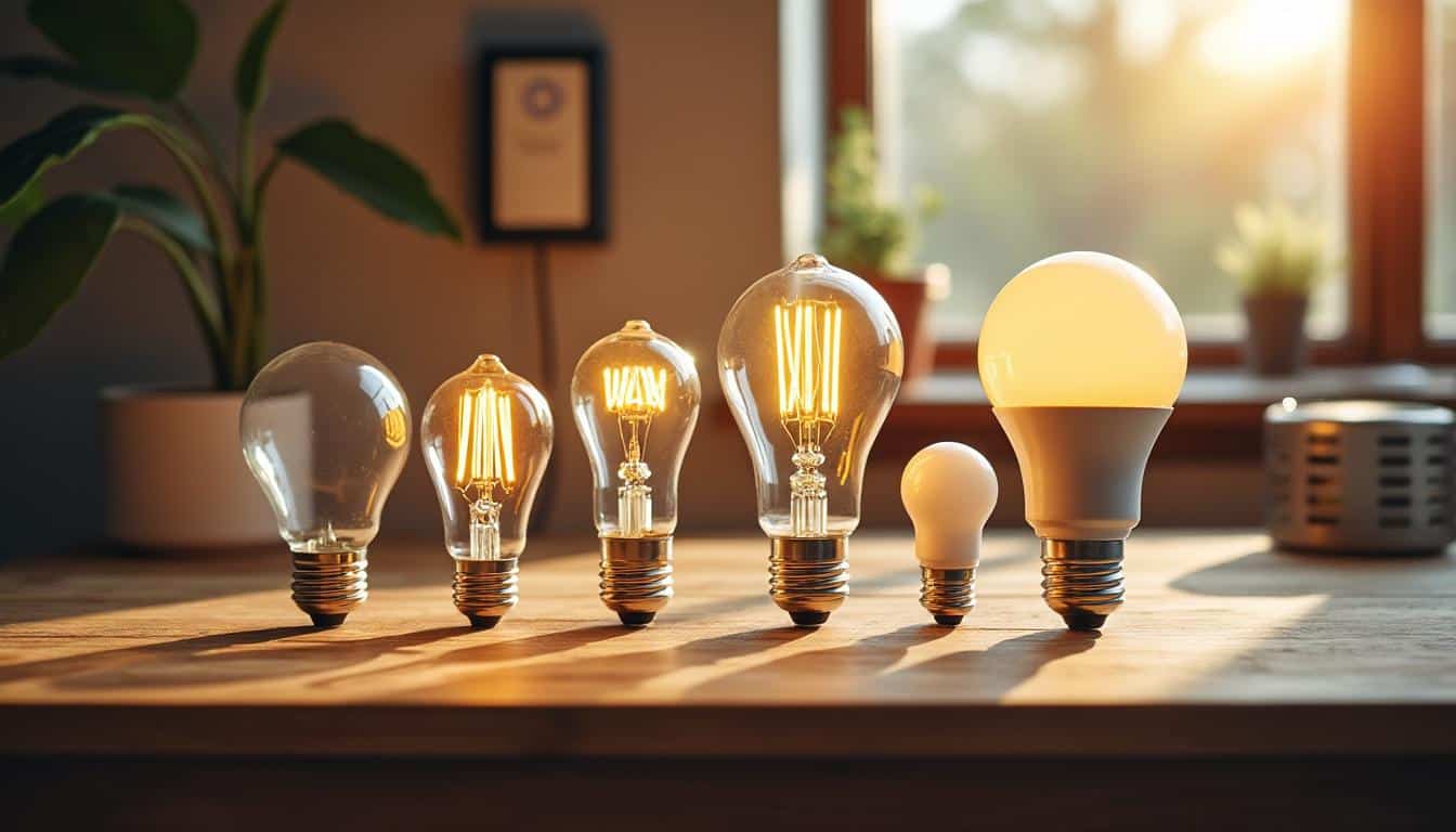 Illustration: Comparaison de la consommation des ampoules LED avec les autres technologies d’éclairage