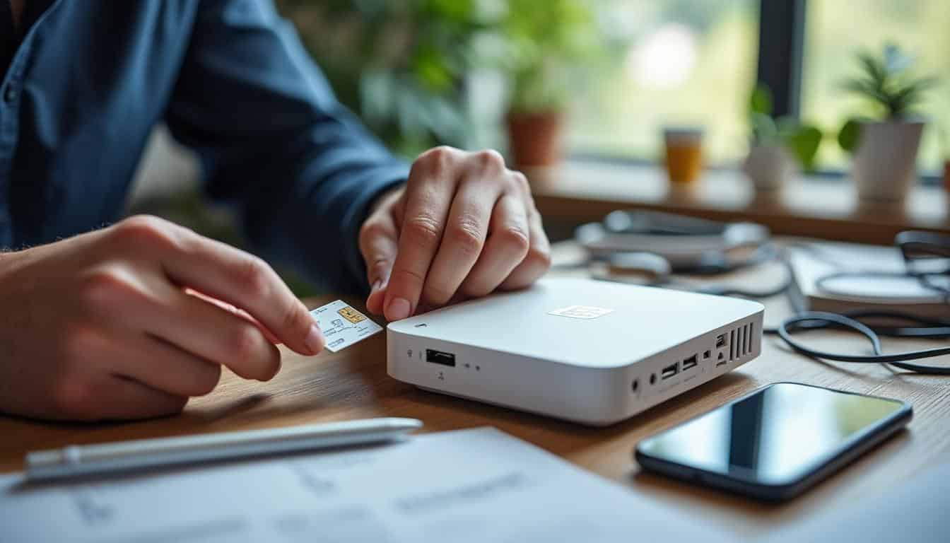 Illustration: Définition et fonctionnement d’une carte SIM 4G pour routeur