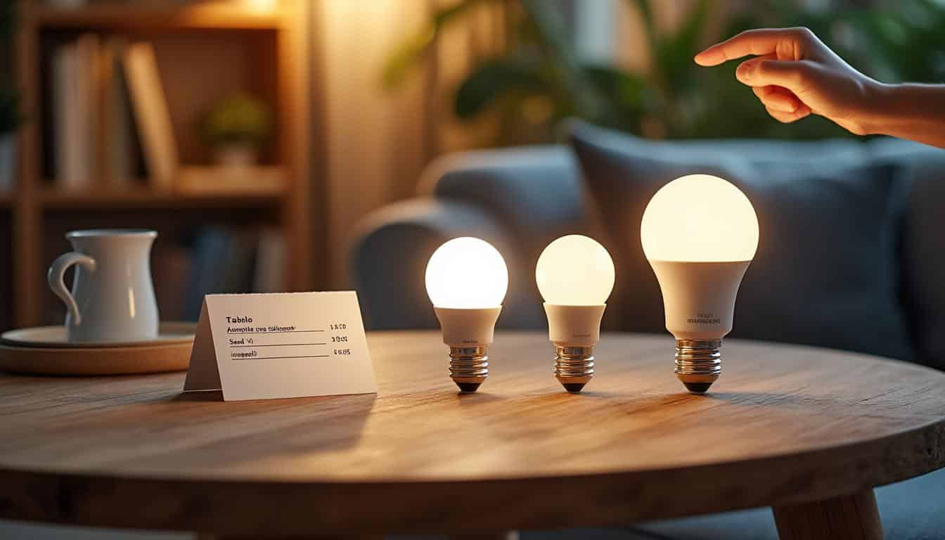 Illustration: Équivalence de la puissance des ampoules LED avec les ampoules traditionnelles