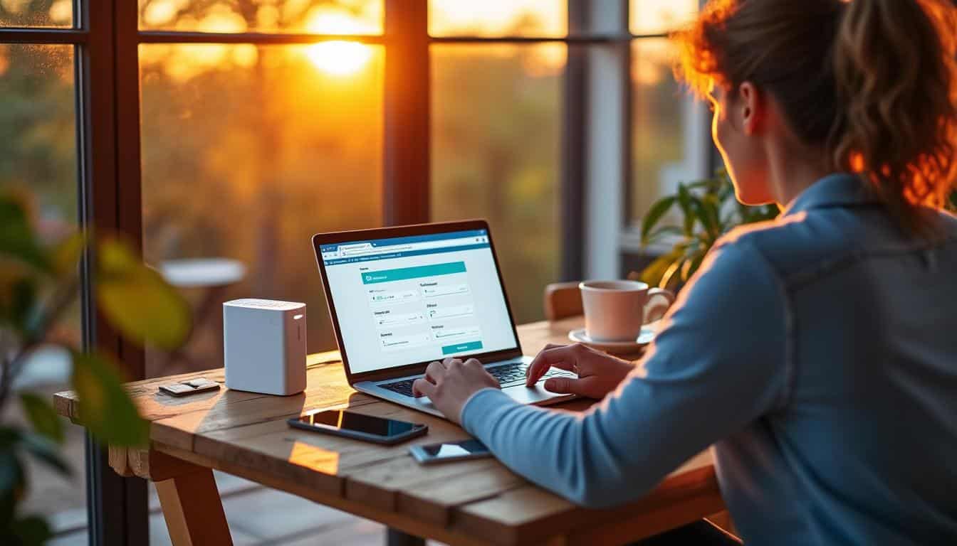 Illustration: Guide de configuration du réseau Wi-Fi via l’interface mabbox.bytel.fr