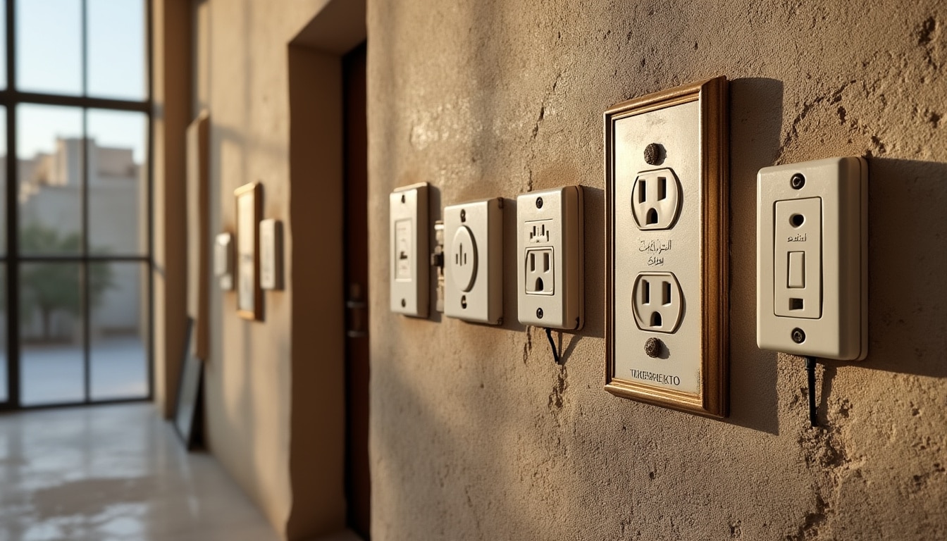 Illustration: Les différents types de prises électriques en Égypte