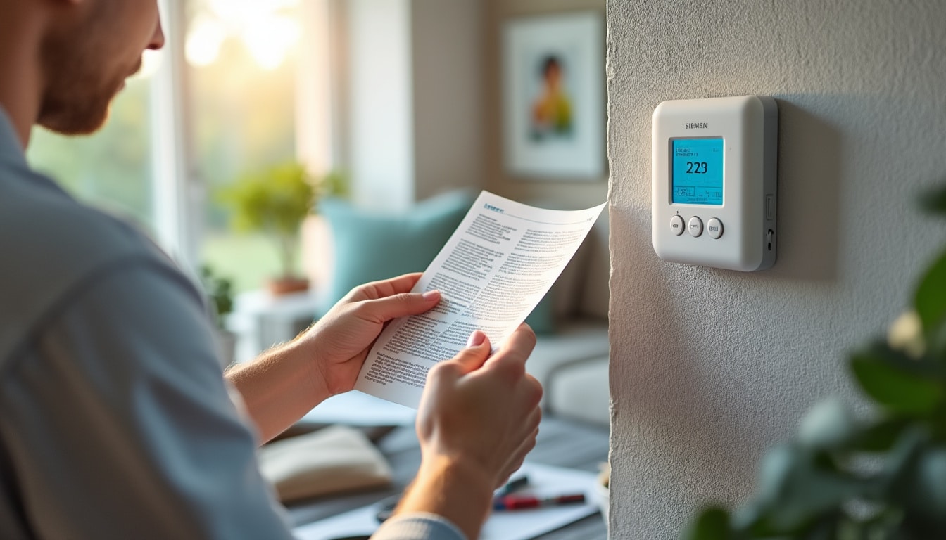 Illustration: Accès à la notice du thermostat Siemens : où la trouver et comment l’utiliser