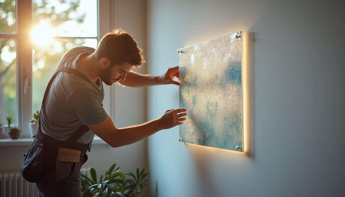 Illustration: Choisir le bon système d’accroche pour un tableau en verre fragile : conseils essentiels