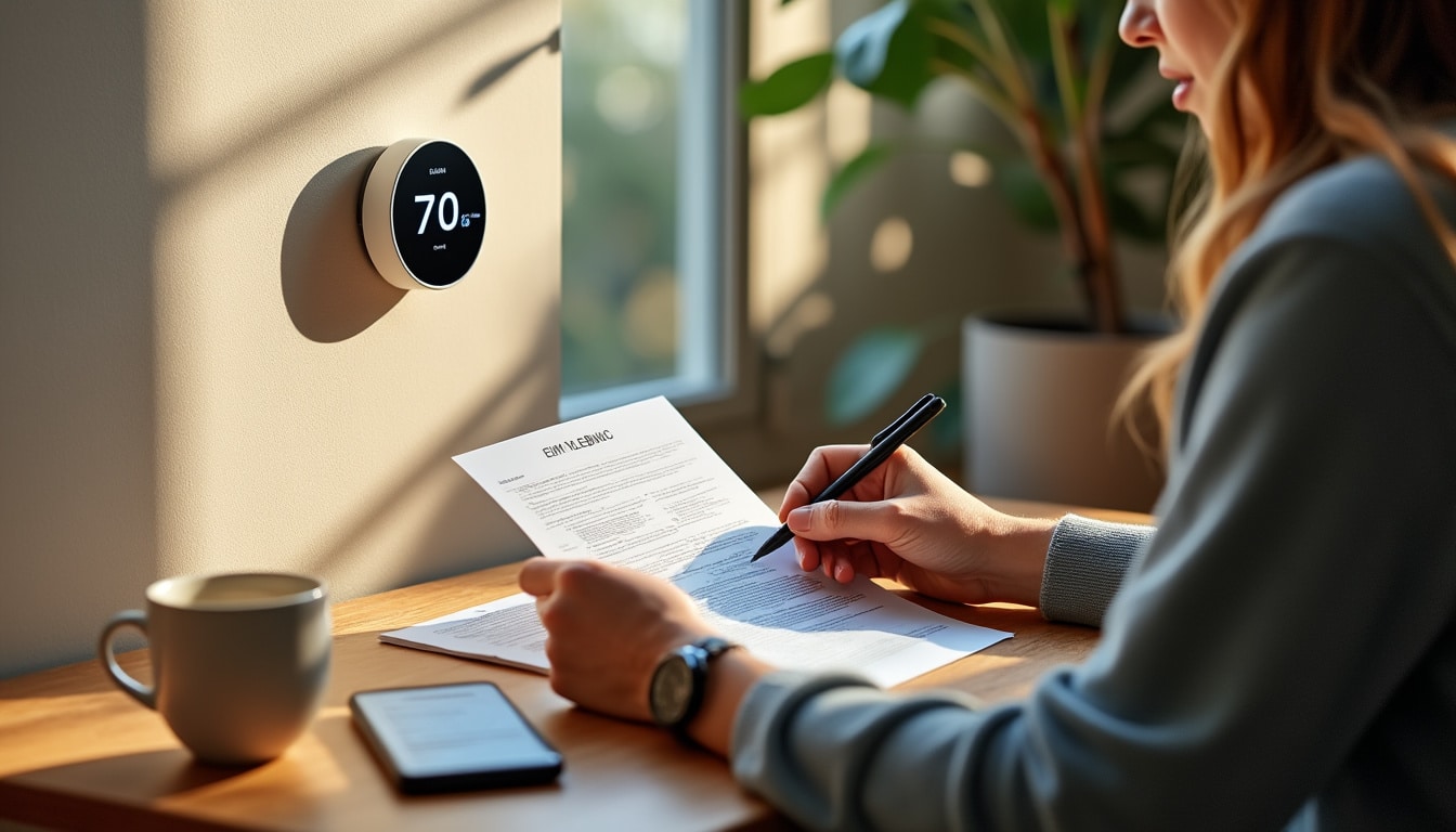 Illustration: Accéder et lire la notice du thermostat Elm Leblanc