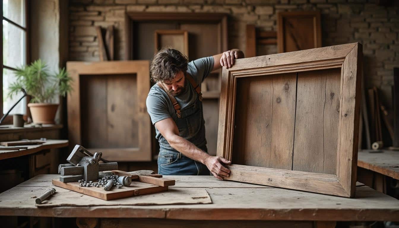 Illustration: Comprendre l’importance d’une accroche murale adaptée pour un cadre en bois ancien