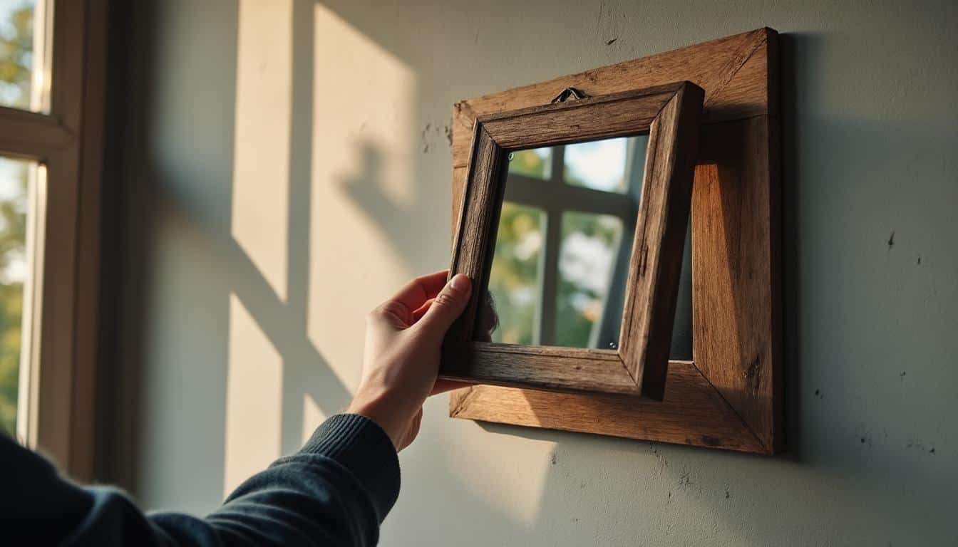 Accroche murale pour cadre en bois ancien : guide sécurité et conseils