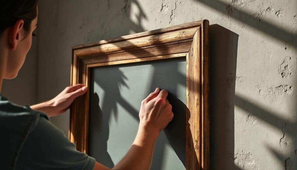 Accroche murale pour cadre en bois ancien : guide pratique et astuces