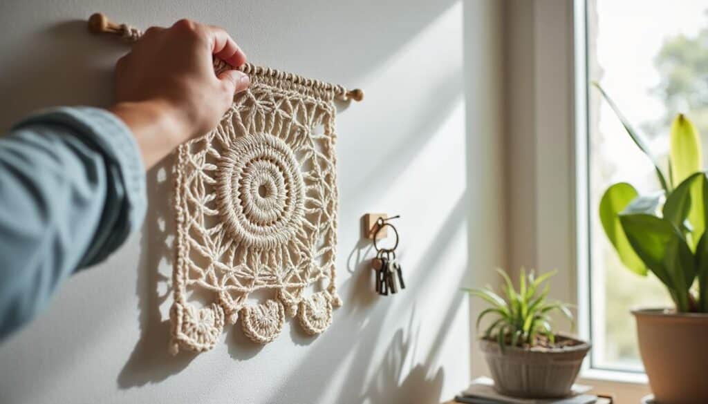 Accroche murale avec crochet repositionnable pratique : fixation sans perçage