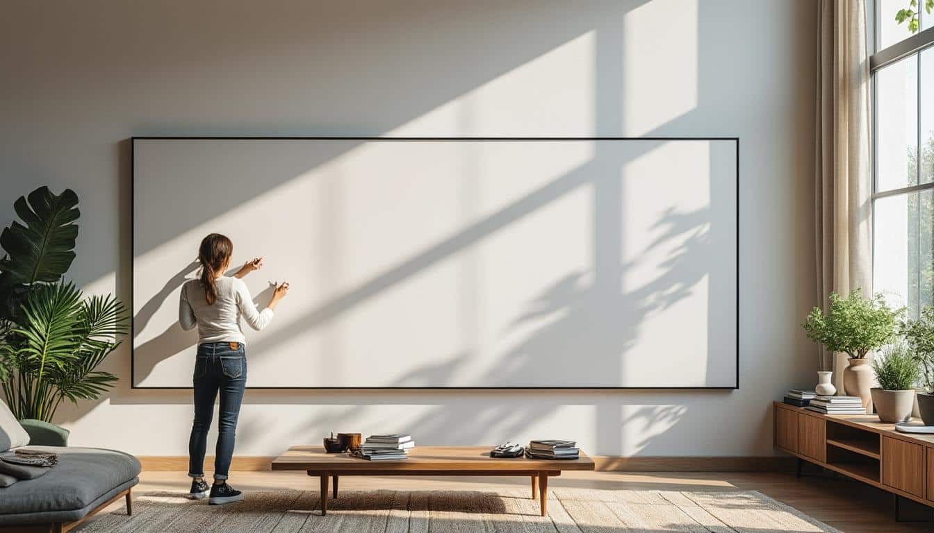 Accroche murale pour tableau panoramique centré : guide complet