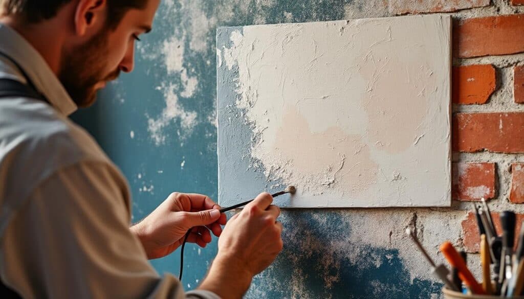 Peinture acrylique pour un accrochage optimal sur mur en brique