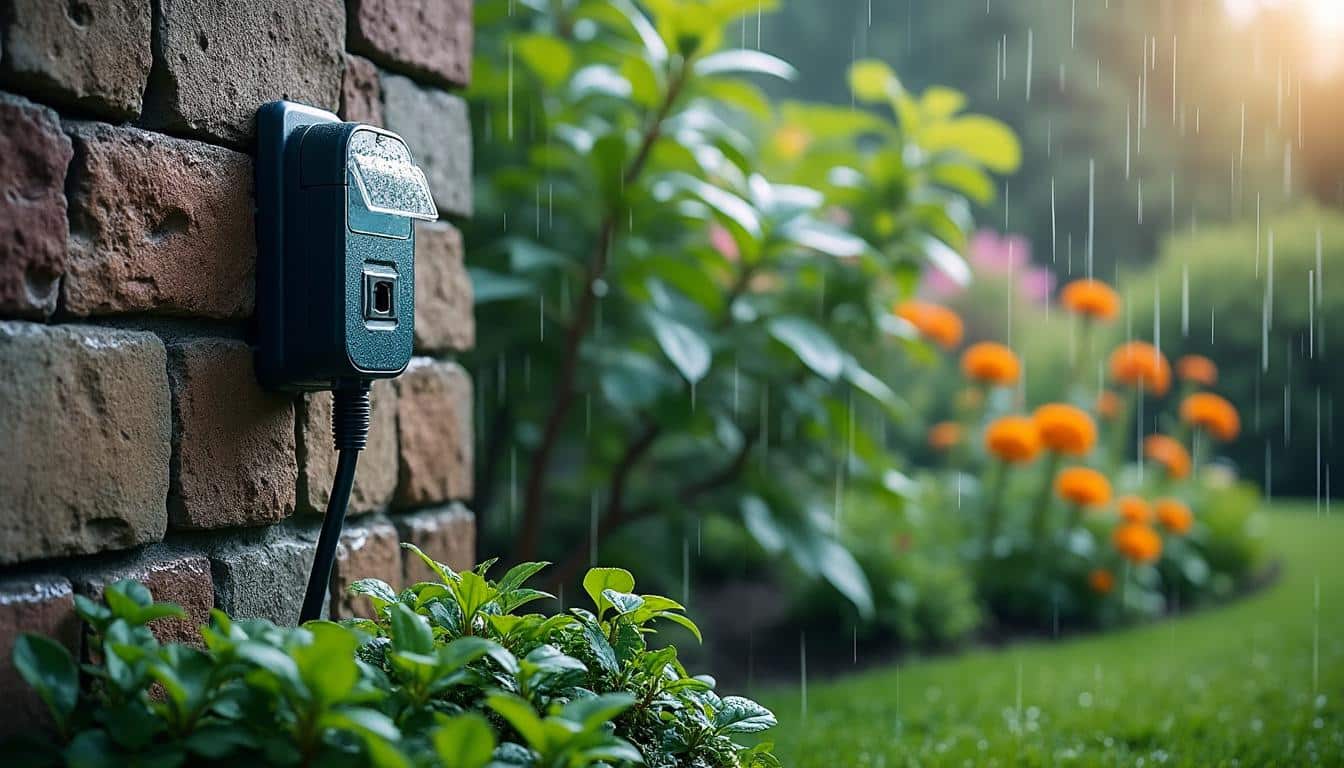 Comment protéger une prise extérieur au jardin en cas de pluie